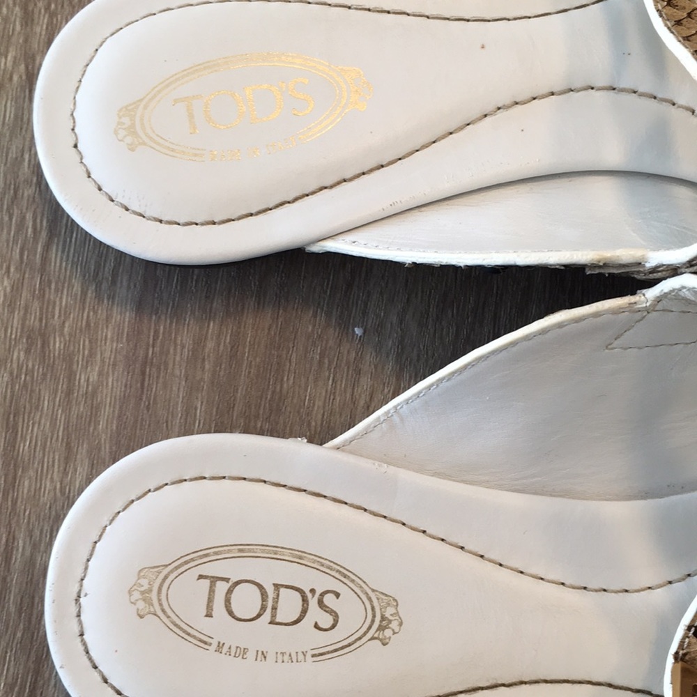 Tod’s Brown Python Leather Flat Sandals - image 3